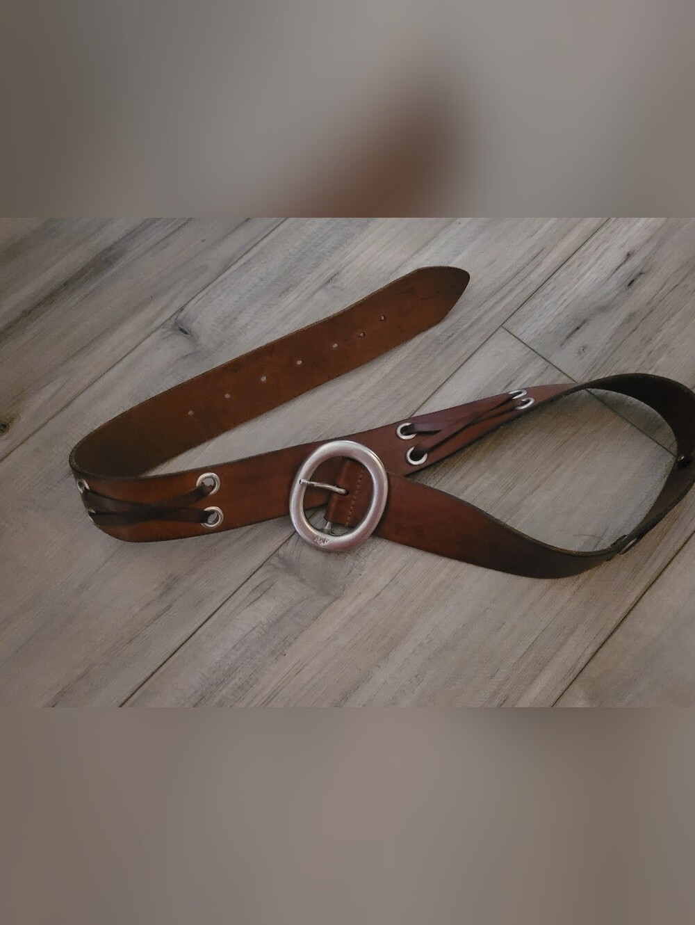 Womans Abercrombie and Fitch Leather Belt Brown Leather Preowned.